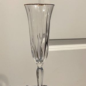 Noritake Vendome gold rimmed champagne flutes